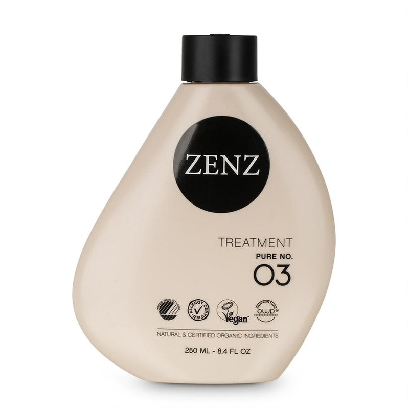 ZENZ Treatment Pure nr. 03, nordic swan ecolabel, allergie gecertificeerd, vegan, oceaanafval plastic, natuurlijke &amp; gecertificeerde biologische ingrediënten, 250 ml, 8.4 fl oz, beauty shortlist mama &amp; baby awards winnaar 2021