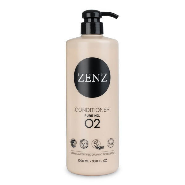 Conditioner Pure nr. 02, nordic swan ecolabel, AllergyCertified, vegan, oceaanafval plastic, natuurlijke &amp; gecertificeerde biologische ingrediënten, 1000 ml, 33.8 fl oz, beauty shortlist mama &amp; baby awards winnaar 2021